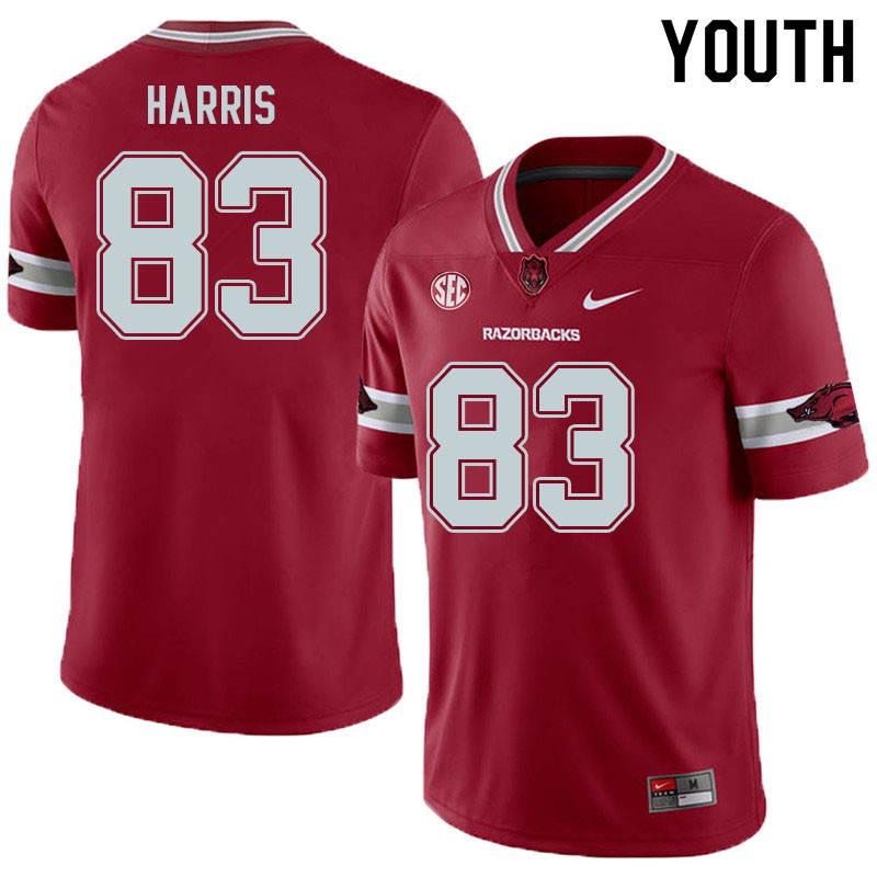 Youth #83 Chris Harris Arkansas Razorbacks College Football Jerseys Sale-Alternate Cardinal